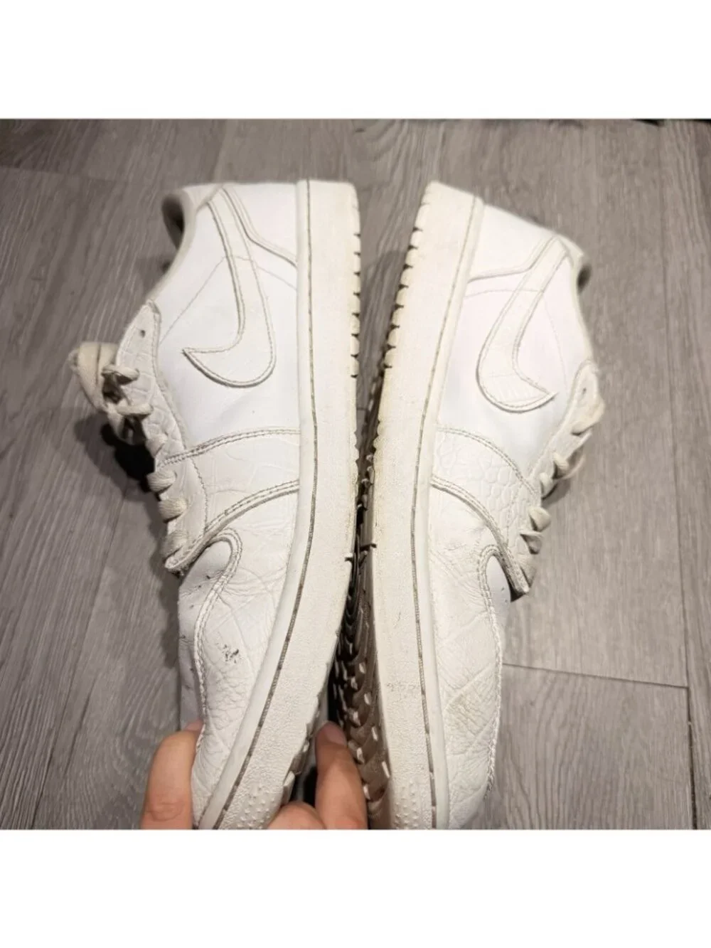 Nike Air Jordan 1 Golf Low White Crocodile DD9315-110 Men Size 14